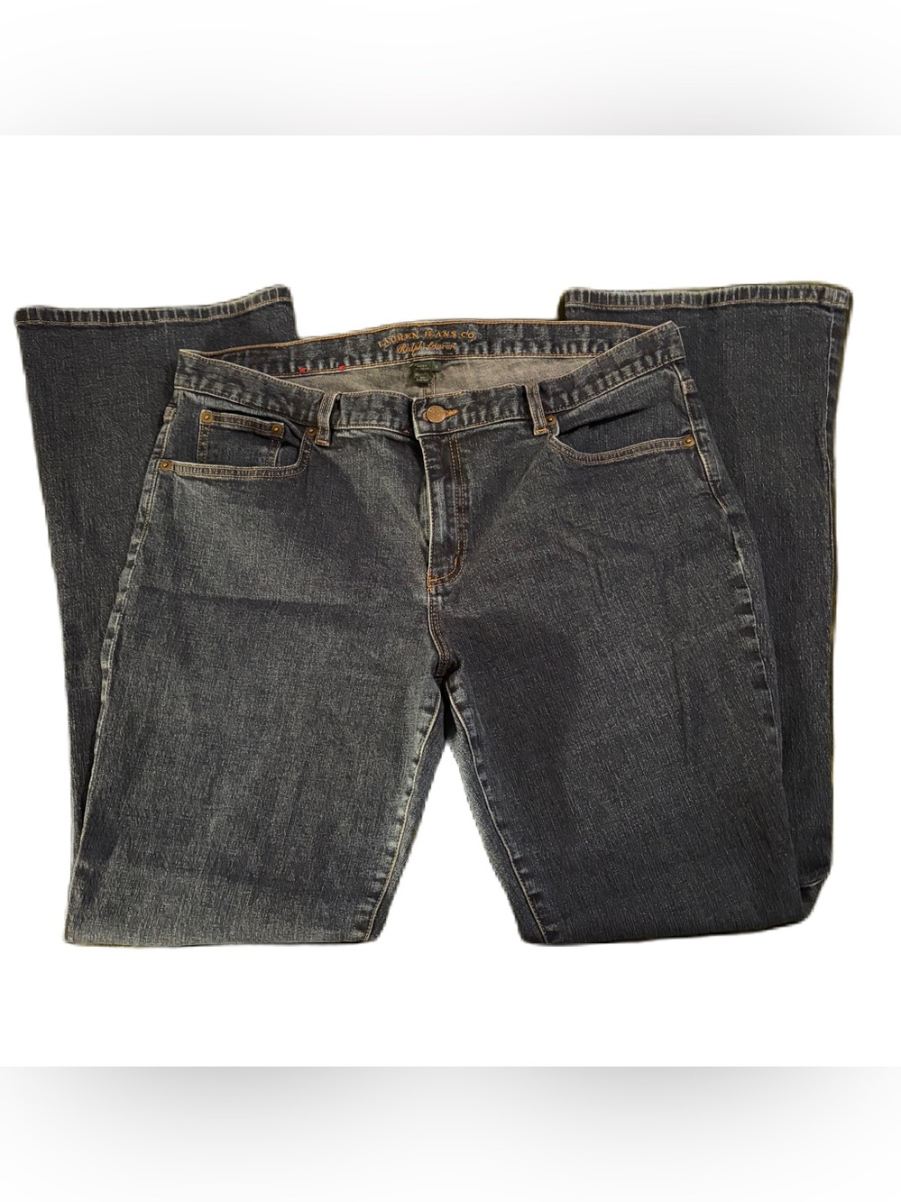 Lauren Ralph Lauren Jeans Size 16 Bootcut Flare Dark Wash Stretch Denim